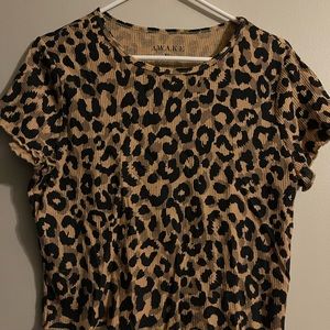 Cropped Cheetah Shirt